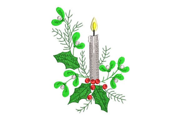 Review: Christmas Candle with Green Leaves