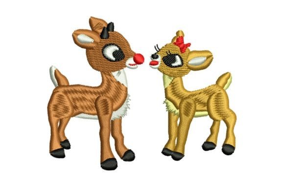 Review: Christmas Two Reindeer Embroidery Design
