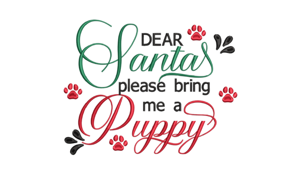 Review: Dear Santa Please Bring Me a Puppy Embroidery Design