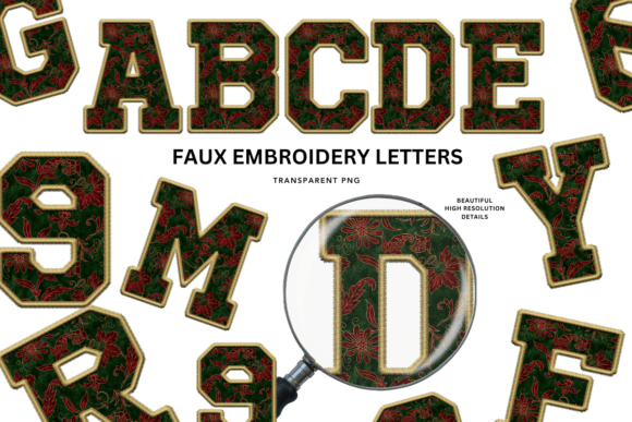 Reviewing Christmas Alpha Set: Faux Embroidery Charm