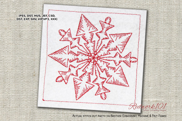 Reviewing Christmas Snowflake Mandala Redwork for Etsy Shops