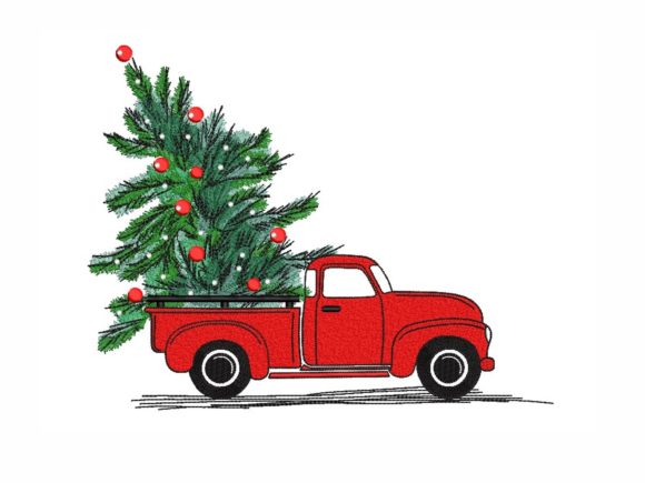 Reviewing the Christmas Truck Embroidery Design